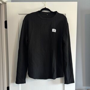 Black Cable Knit Sweater